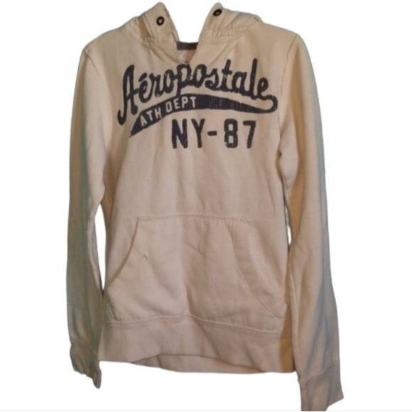 Aeropostale White Hooded Sweatshirt Hoodie WOMEN'S WOMAN'S Adult Small - Picture 1 of 9